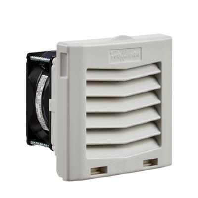 HOFFMAN Ventilador con filtro de montaje lateral HF04, 115 V, Gris claro - HF0416414