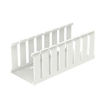 Slotted Duct, PVC,3&quot;X3&quot;X6',Blanco hueso
