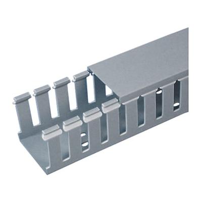 Slotted Duct, PVC, 4"X2"X6',LGRY