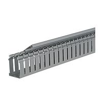 Slotted Hinged Duct,PVC,3X3X6',Light Gra