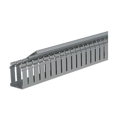 Slotted Hinged Duct,PVC,3X3X6',Light Gra