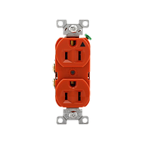 ARROW HART Contacto Duplex de tierra aislada, 15 Amperes, 125V, Naranja - IG5262RN