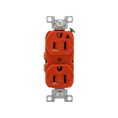 ARROW HART Contacto Duplex de tierra aislada, 15 Amperes, 125V, Naranja - IG5262RN