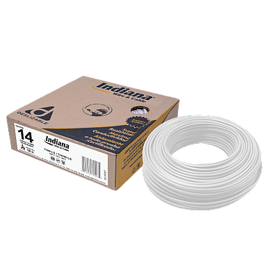 INDIANA Cable THW-LS, Calibre14, 100 Mts, Blanco - INDTHW14BC