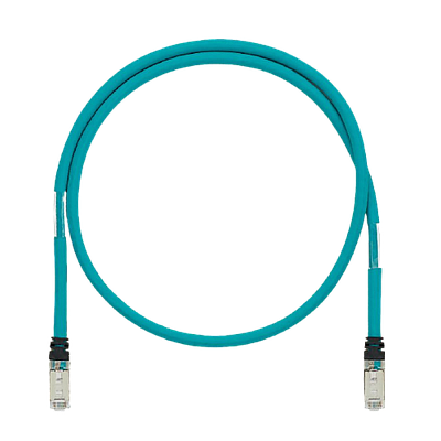 PANDUIT Cable de conexión blindado, Categoría 5e, 24 AWG, 1M, Verde azulado - ISTPHCH1MTL