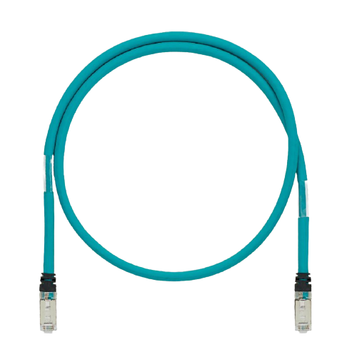 PANDUIT Cable de conexión blindado, Categoría 5e, 24 AWG, 2M, Verde Azulado - ISTPHCH2MTL