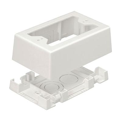 PANDUIT Caja de salida a presión de dos piezas, Baja tensión, PVC, Blanco - JB3510IWA