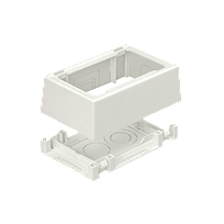 PANDUIT Caja de salida a presión de dos piezas de una unidad, Respaldo adhesivo, PVC - JB3510WHA