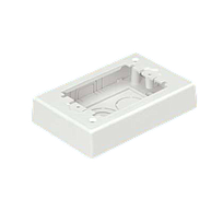 PANDUIT Caja de salida de extensión atornillada de dos piezas, PVC, Blanco - JBP1EIW