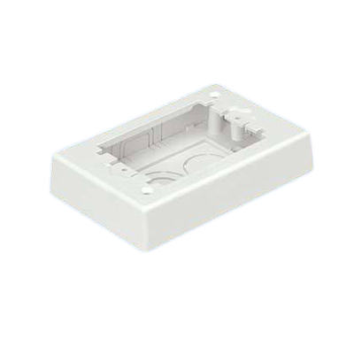 PANDUIT Caja de salida de extensión atornillada de dos piezas, PVC, Blanco - JBP1EIW
