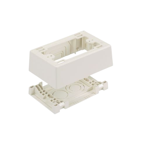 PANDUIT Caja de salida a presión de dos piezas, Potencia nominal, PVC, Blanco hueso - JBP1FSIW