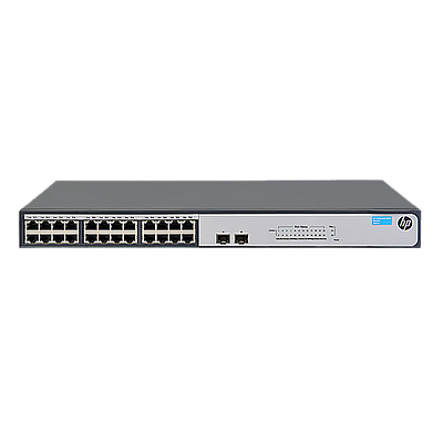 HP Conmutador HPE 1420, OfficeConnect, 24 Puertos, 2 puertos de fibra, No gestionado - JH017A