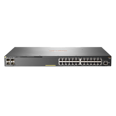 Switch Gigabit Ethernet 2930F Hpe Aruba, 24 puertos, Nivel 3, Gris - JL261A