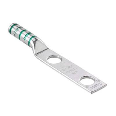 Copper Compression Lug, 2 Hole, #2 AWG,