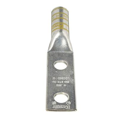 COPPER COMPRESSION LUG, 2 HOLE, 250 KCMI