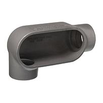 Condulet® Caja Registro Ovalada Serie 7  Forma&quot;LR&quot; en aluminio libre de cobre con pintura gris epóxica electroestática,  Entrada 2-1/2&quot; NPT,  con tapa de acero galvanizado y empaque integrado.