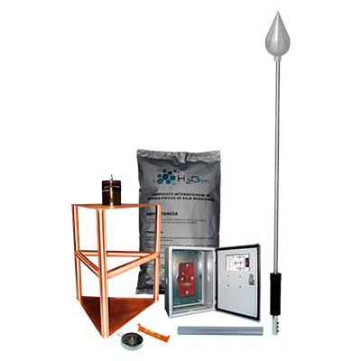 Kit pararrayos Total Ground, Aluminio - KDA03