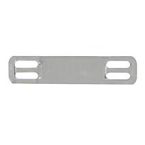 Marker Plate, 316 SS, 4 Hole, 1.7" x .38