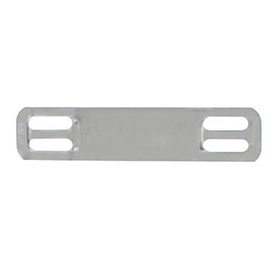 Marker Plate, 316 SS, 4 Hole, 1.7" x .38