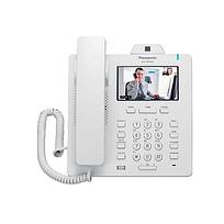 Video teléfono SIP ejecutivo, pantalla touch 4.3&quot;, PoE, bluetooth, 24 botones programables, compatible con Braodsoft, 2 puertos ethernet (GbE), color blanco.