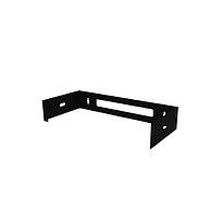 LACES Brazo de pared para montaje, 2 UR, 9 pulgadas, Acero, Negro - LA100BP2