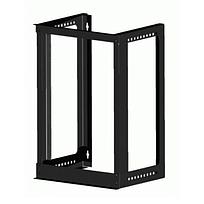 Rack de Pared de Aluminio de 20UR, 42.75" alto x 20" ancho x 15" prof. Soporta 80 Kgs. Aluminio aleación 6063-T6. Perforación roscada 12-24.