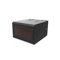 LACES Gabinete de pared, 6 UR, Abatible, Sin equipar, Capacidad de 70 Kg, Negro - LA230GP6