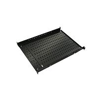 LACES Charola para gabinete ajustable, 1 UR, Hasta 50 Kg, Acero, Negro - LA300CHTL50