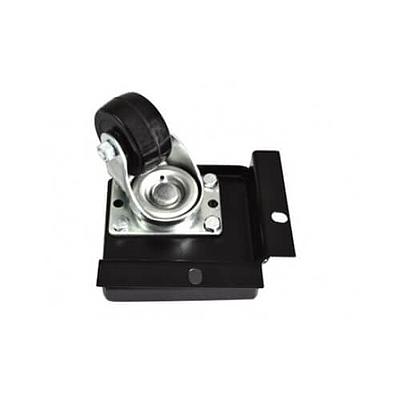 LACES Kit de ruedas giratorias para gabinete, Carga de 500 Kg, Goma dura, Negro - LA300KRG