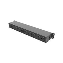 LACES Barra horizontal de 12 contactos polarizada, 1UR, Aterrizada y con supresor de picos de voltaje - LABC12P