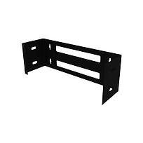 LACES Bracket de pared, 4 UR, Hasta 40 Kg, 6 pulgadas de profundidad, Acero, Negro - LABP6