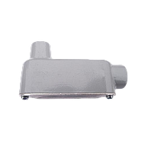 CROUSE HINDS Condulet tipo LB, Serie 3, 19 mm, Gris - LB-23
