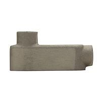 Condulet® Caja Registro Ovalada Serie 9 Forma "LB" en aluminio libre de cobre con pintura gris epóxica electroestática,  Entrada 1" NPT Incluye tapa de aluminio. Aplicación industrial