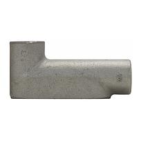 Condulet® Caja Registro Ovalada Serie 7  Forma"LB" en aluminio libre de cobre con pintura gris epóxica electroestática,  Entrada 1-1/4" NPT,  con tapa de acero galvanizado y empaque integrado