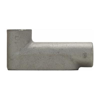 Condulet® Caja Registro Ovalada Serie 7  Forma"LB" en aluminio libre de cobre con pintura gris epóxica electroestática,  Entrada 1-1/4" NPT,  con tapa de acero galvanizado y empaque integrado