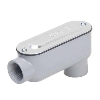 Condulet Serie 3 de Aluminio Libre de Cobre forma LB-43 de 2", Tapa de Aluminio