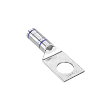 PANDUIT Conector de compresión estañado, Cobre, AWG 6, Azul, 1 orejeta de orificio de espárrago - LCA638L