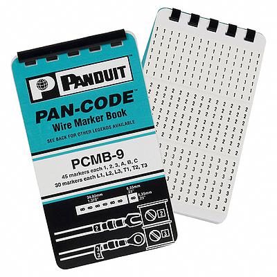 Marcadores de cable Pre-Printed, Vinyl Cloth, .22" W