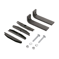 HOFFMAN Kit de pie, Soporte de la escalera al piso, Techo o pared, Acero, Negro - LFKB