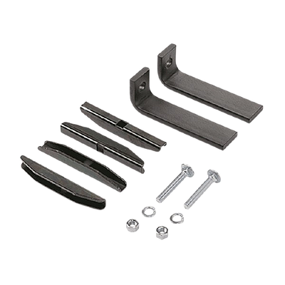 HOFFMAN Kit de pie, Soporte de la escalera al piso, Techo o pared, Acero, Negro - LFKB