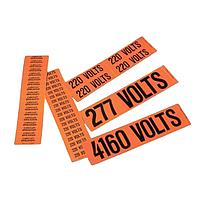 Voltage Marker, Vinyl, '480 VOLTS', 9"Wx