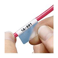 Etiqueta autolaminable para matriz de puntos, 0.50" x 1.44", vinil, blanca.