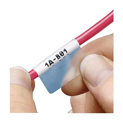 Etiqueta autolaminable para matriz de puntos, 0.50" x 1.44", vinil, blanca.