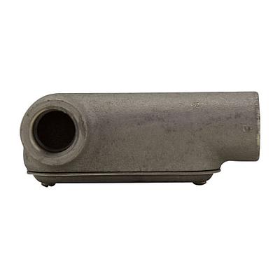 Condulet® Caja Registro Ovalada Serie 7  Forma&quot;LL&quot; en aluminio libre de cobre con pintura gris epóxica electroestática,  Entrada 1-1/4&quot; NPT,  con tapa de acero galvanizado y empaque integrado. Aplicac