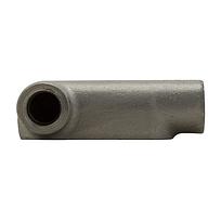 Condulet® Caja Registro Ovalada Serie 7  Forma"LL" en aluminio libre de cobre con pintura gris epóxica electroestática,  Entrada 2" NPT,  sin tapa. Aplicación industrial