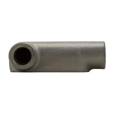 Condulet® Caja Registro Ovalada Serie 7  Forma"LL" en aluminio libre de cobre con pintura gris epóxica electroestática,  Entrada 2" NPT,  sin tapa. Aplicación industrial