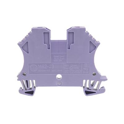 2.5 square mm Standard Terminal BlockBloque de terminales 1492-J3-RE    Bloque de terminales, conexión por tornillo, 5.1 x 60 x 39.5 mm (0,20 x 2,36 x 1,56 in), 1 polo, rojo, 2,5 mm (# 24 AWG - # 12 AWG), paso estándar.    Especificaciones:  Tamaño y clasificación máximos del cable: UL: 30-12 AWG (25 A a 600 V CA/CC) CSA: 26-12 AWG (20 A a 600 V CA/CC) IEC: 2,5 mm² (24 A a 800 V CA/CC) EEx e II: 2,5 mm²/20-14 AWG (21 A a 550 V CA/CC) Color: Rojo