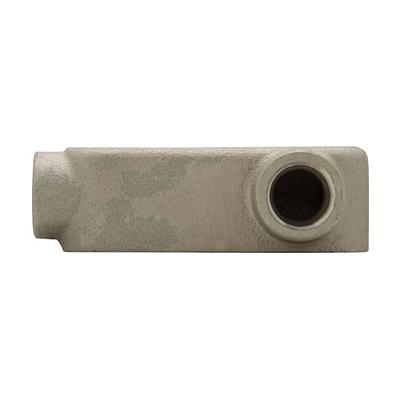 Condulet® Caja Registro Ovalada Serie 9 "Forma LR" en aluminio libre de cobre con pintura gris epóxica electroestática,  Entrada 1-1/4" NPT Incluye tapa de aluminio. Aplicación industrial