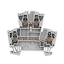 Terminal Block, Screw Connection, Feed Through, Two Level - Two Circuit, 5.1 x 69 x 55.5mm (0.20 x 2.72 x 2.19 in), 1 Pole, Blue, VOLTAGE RATING UR - 600V AC/DC, CSA - 300V AC