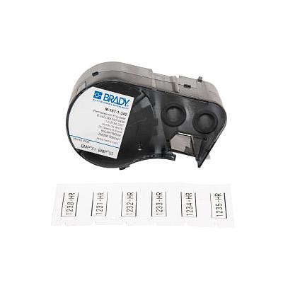 MSERIES B342 WHT 1.015"X.335" 80  ROLL